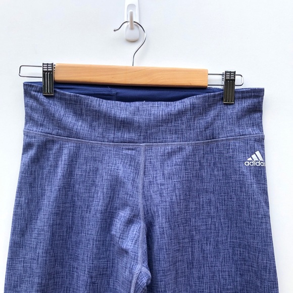 Adidas Climalite Workout Crop Tights Blue Size - Picture 3 of 7